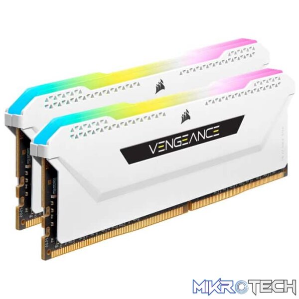 Corsair Vengeance RGB Pro SL 16GB (2x8GB kit) DDR4-3200 CL16 1.35V 288pin Memory kit White - Image 2